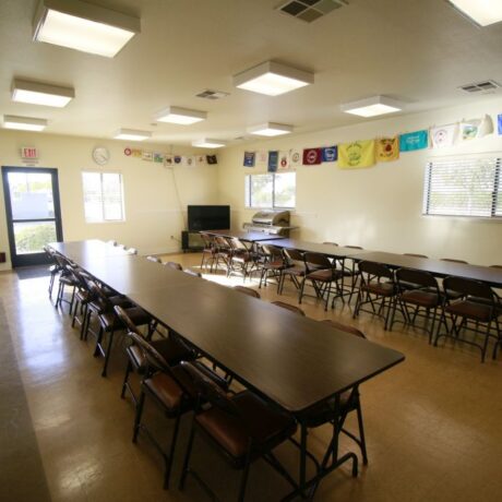 interior clubhouse at Flag City RV Resort in Lodi, CA.